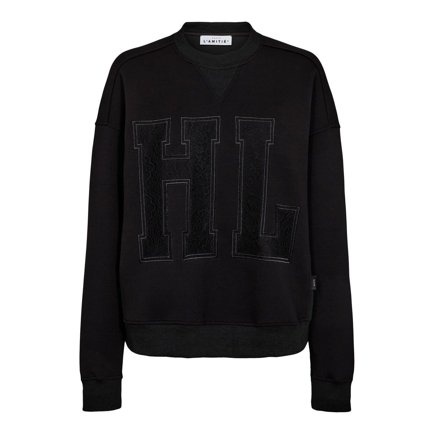 Haute l'Amitié | Lace Appilication Sweat - Black (HL10246)