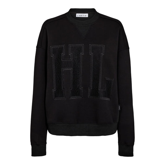 Haute l'Amitié | Lace Appilication Sweat - Black (HL10246)