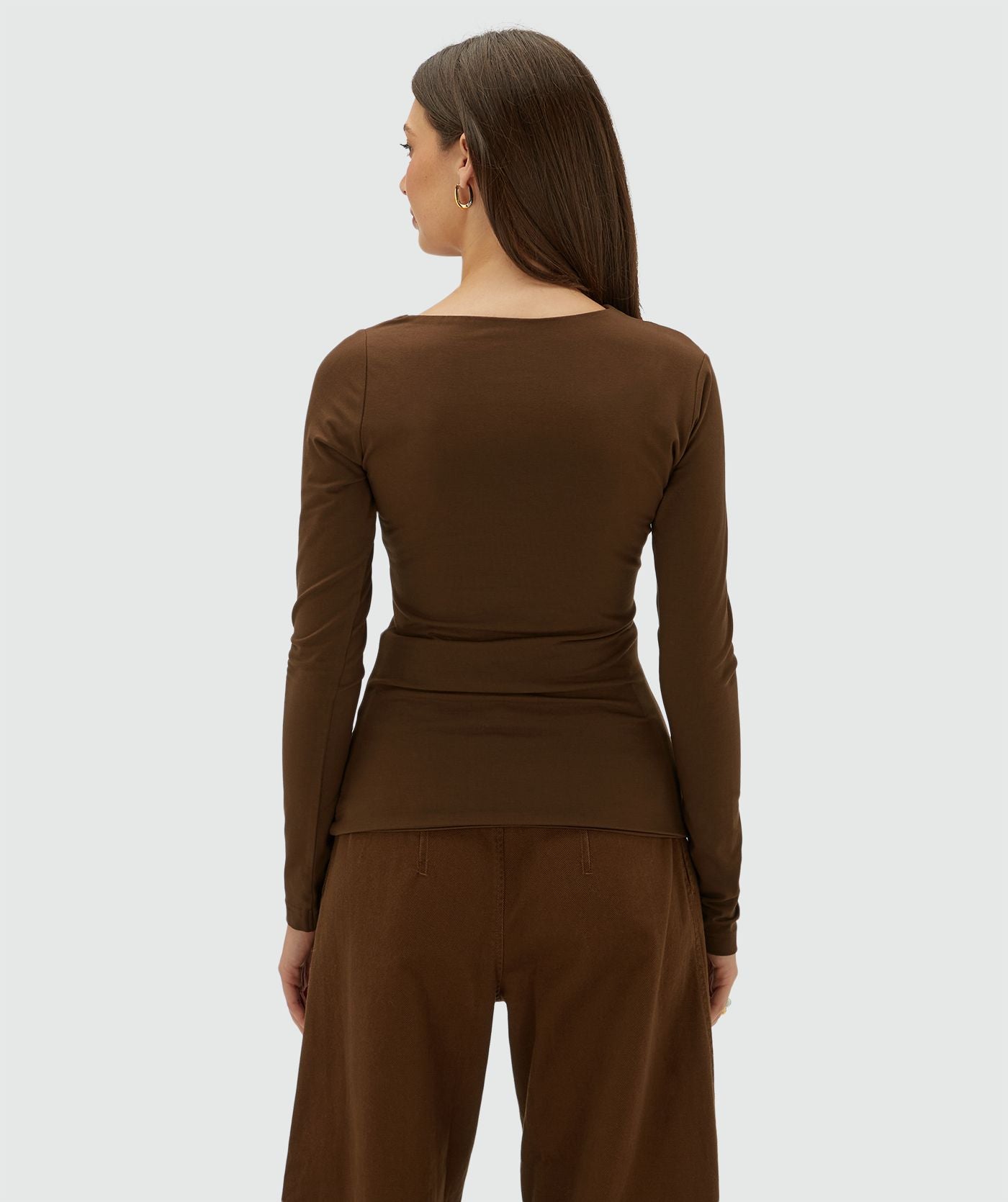Josh V | Lenie Slim Fit Top - Brown