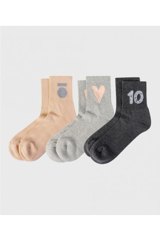 10DAYS | Socks 3-pack - Peach