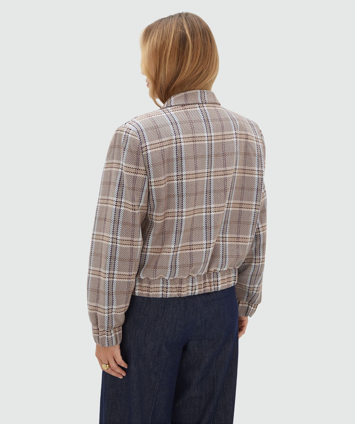 JOSH V | Pepper Oversized Jacket - Cognac Check