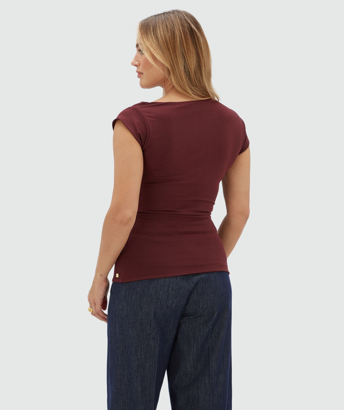 JOSH V | Percy Slim Fit Top - Burgundy