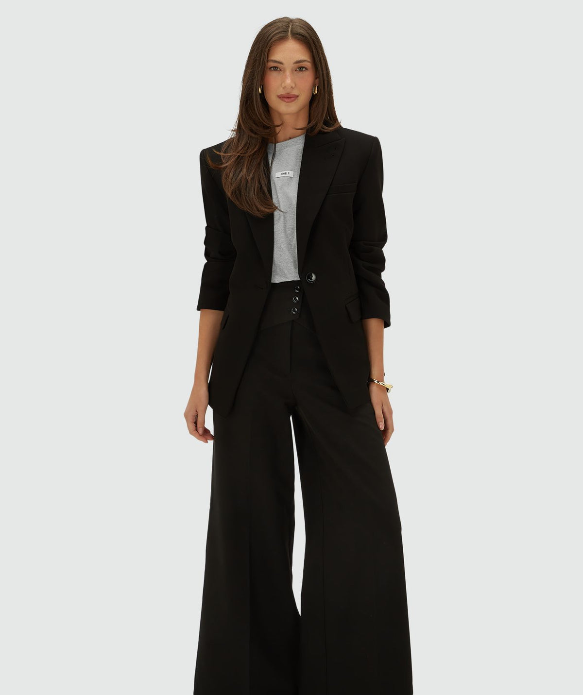 Josh V | Petra High Rise Wide Leg Pantalon - Black