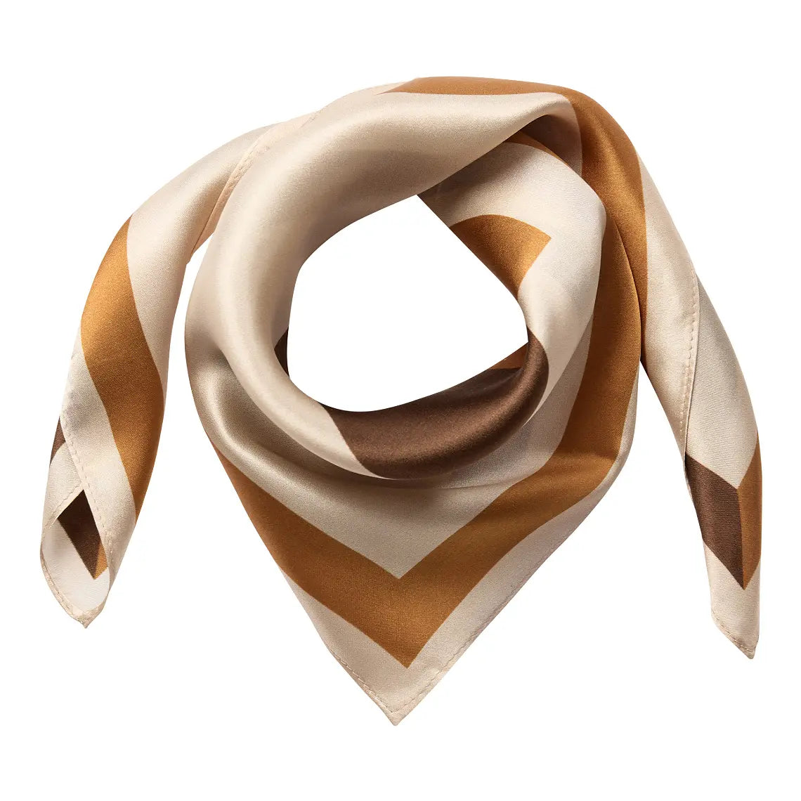 Co'Couture | ShilaCC Silk Block Scarf - Brown (500249)