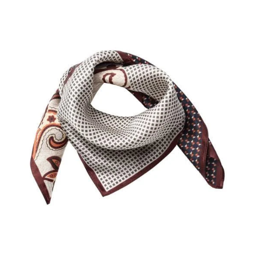 Co'Couture | ShilaCC Silk Bandie Scarf - Brown (500248)