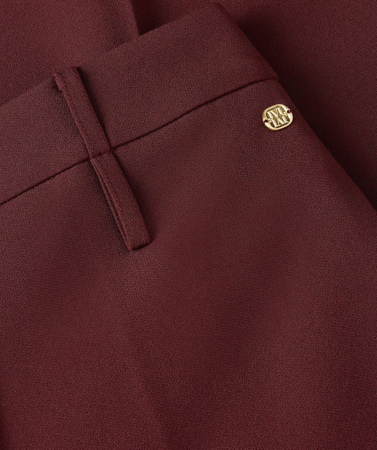 JOSH V | Sky High Waisted Wide Leg Pantalon - Burgundy