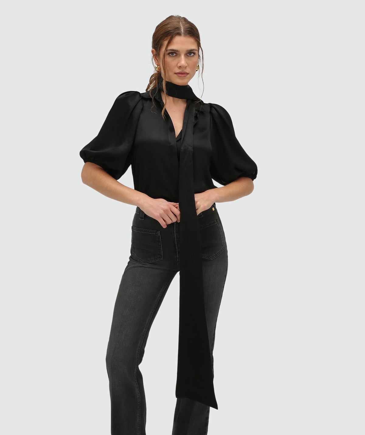 JOSH V | Sylvia Regular Fit Blouse - Black