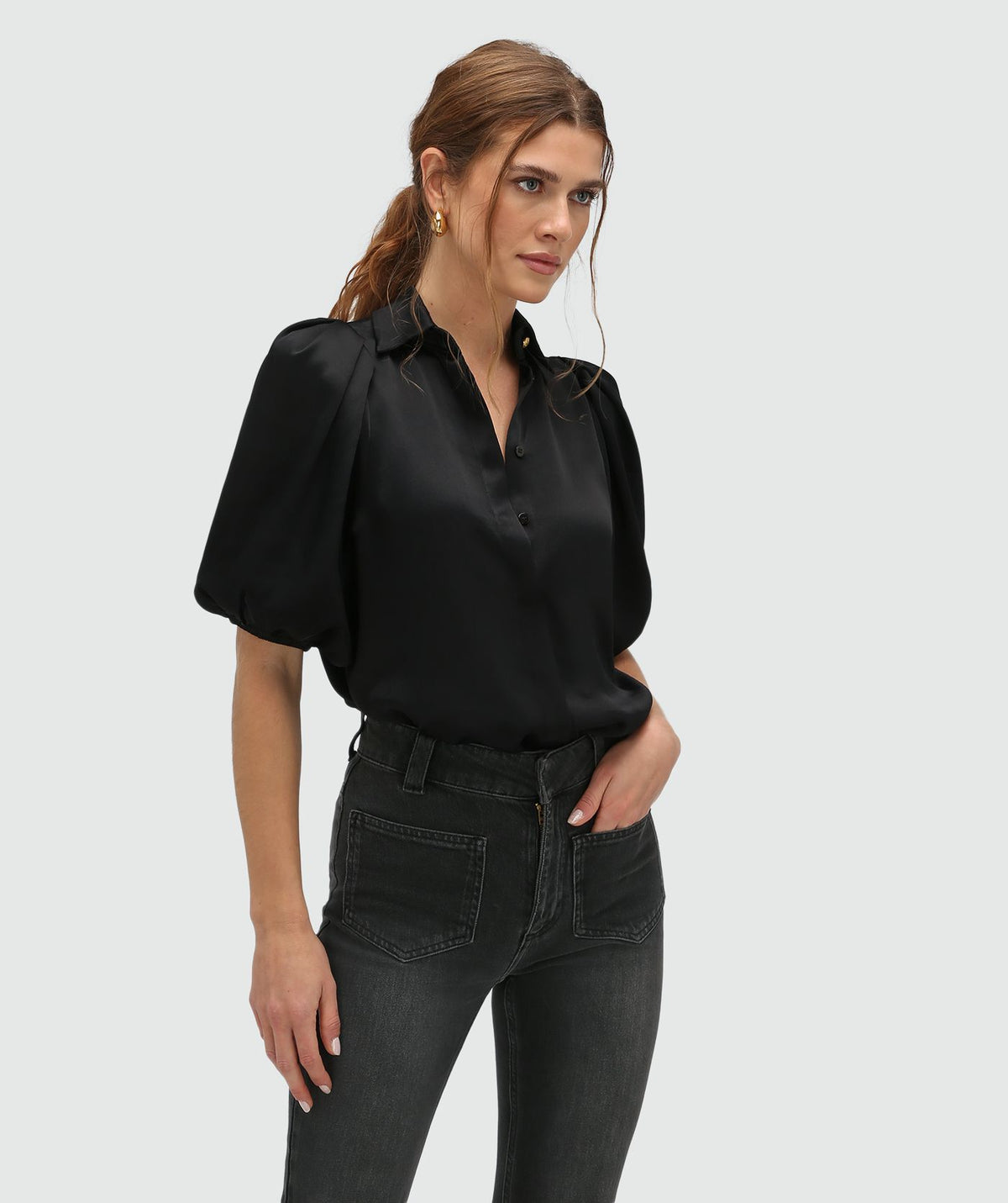 JOSH V | Sylvia Regular Fit Blouse - Black