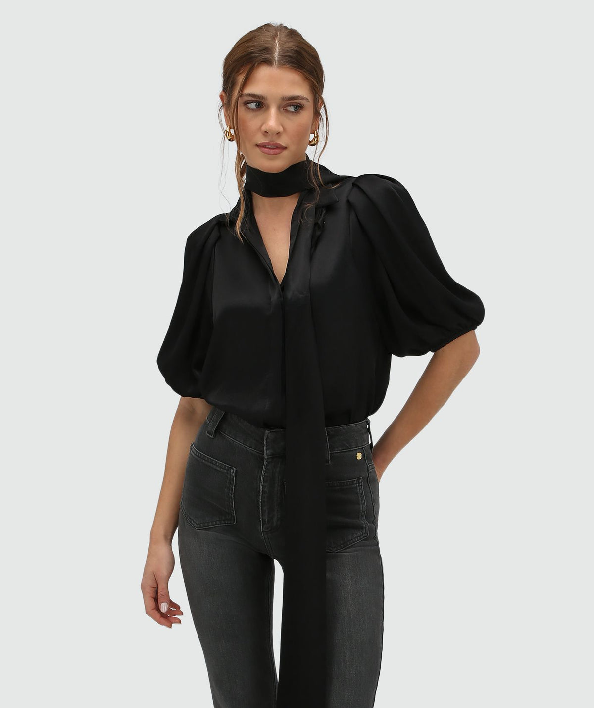 JOSH V | Sylvia Regular Fit Blouse - Black