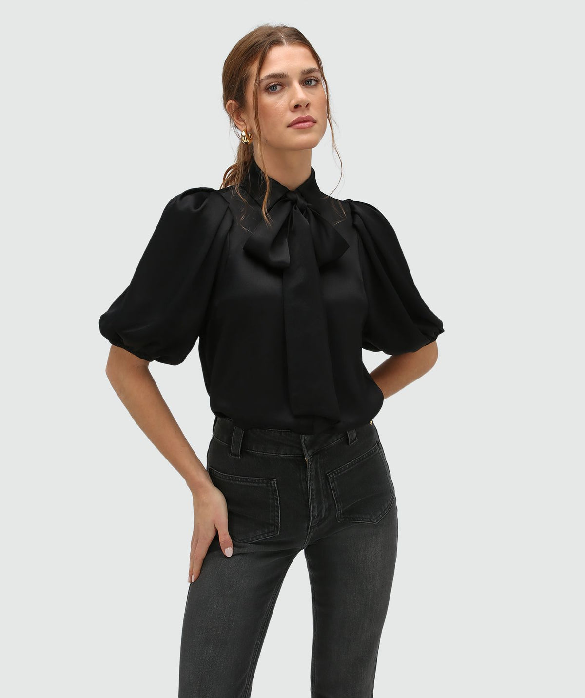 JOSH V | Sylvia Regular Fit Blouse - Black